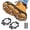 Black-Large, variant on Anti Slip Traction Snow Grips, Crampons for Hiking Boots, Ice Cleats for Shoes and Boots, Lightweight Crampons Shoe Chains, Stainless Steel Spikes
