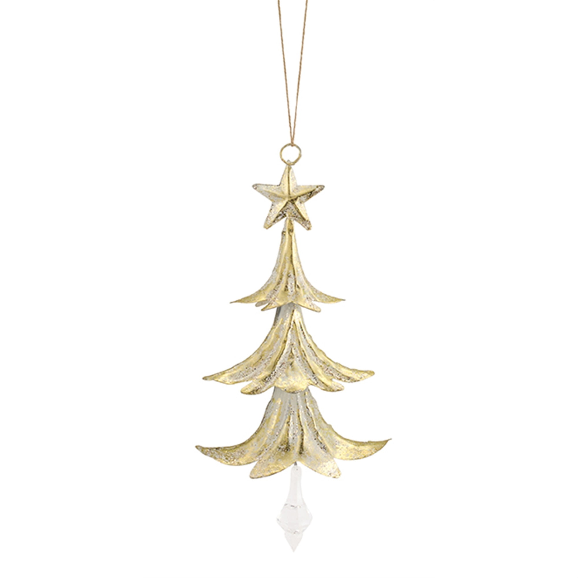 Tree with Drop Ornament (Set of 24) 9"H Metal