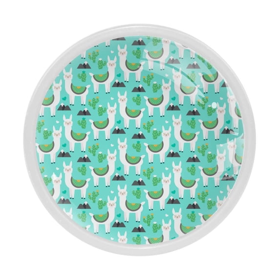 4 Pcs Alpaca Knobs for Kitchen Cabinet Cupboard Dresser Bookcase Drawer Pulls Handles Round Home Decor