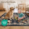 thumbnail image 4 of ODIKA 5'x7' Ultra-Soft Area Rug, Scatter Vintage Pink Scroll Motif Mirrored Damask Center Entry None Washable, Bare feet friendly, Silk-Touch for Bedroom Home office, 4 of 7