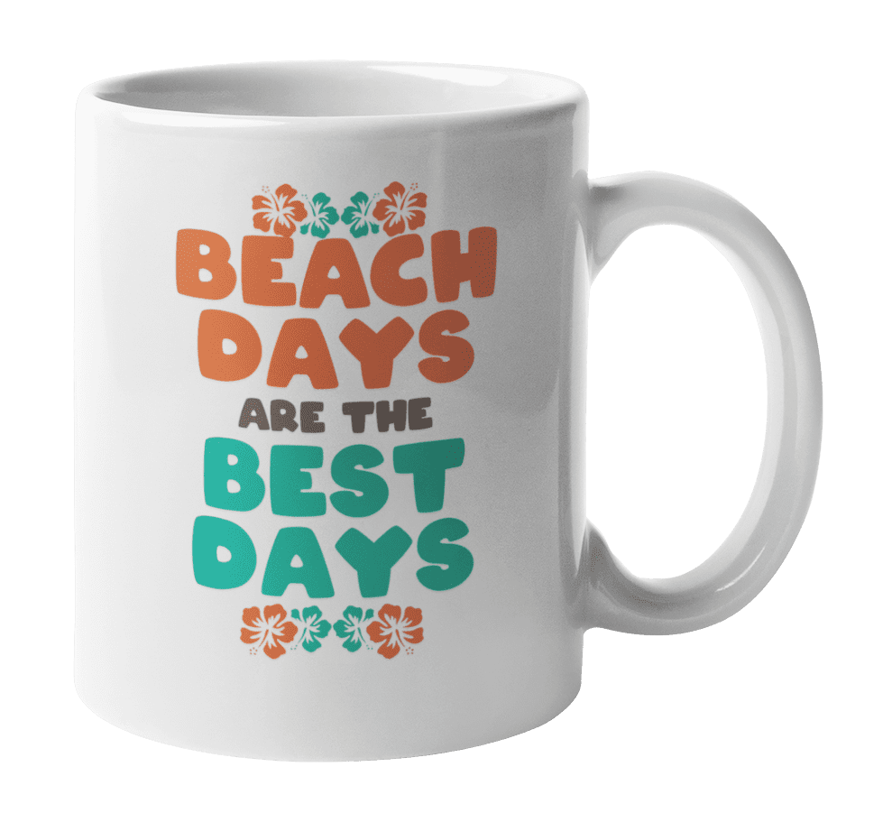 Beach Days Coffee & Tea Mug for Ocean Lover, Surfer