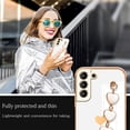 thumbnail image 2 of Compatible with Samsung Galaxy S22 Case Silicone Shockproof with Love Heart Wrist Strap Chain for Women, Samsung S22 Phone Case Ultra Thin and Soft Cases (White), 2 of 13
