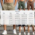 thumbnail image 3 of Elastic Waist Cargo Shorts for Men Solid Color with Pockets Button Bandage Casual and Fashionable Shorts, 3 of 9