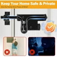 thumbnail image 5 of Door Lock Bolt Gate Latch - Heavy Duty Fence Slide Latches Outdoor Doors Latches Hardware Vinyl Gates Locks Black Barrel Bolt Locking Sliding Bolt Latch Padlock Hole for Wooden Fence Yard Shed Barn, 5 of 7