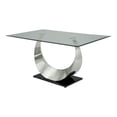 thumbnail image 2 of Furniture of America Myer Stainless Steel 7-Piece Dining Table Set in Silver, 2 of 10