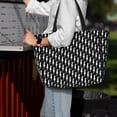 thumbnail image 7 of Lsque Monochrome lightning Beach Travel Bag - Water-Resistant, Large Capacity Lightweight Tote with 7 Pockets for Women and Men - Perfect for Beach, Pool, Gym, and Travel, 7 of 7