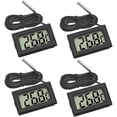 thumbnail image 1 of Mini Digital Thermometer with Waterproof External Probe for Refrigerator Freezer Aquarium 4 Pieces, 1 of 5