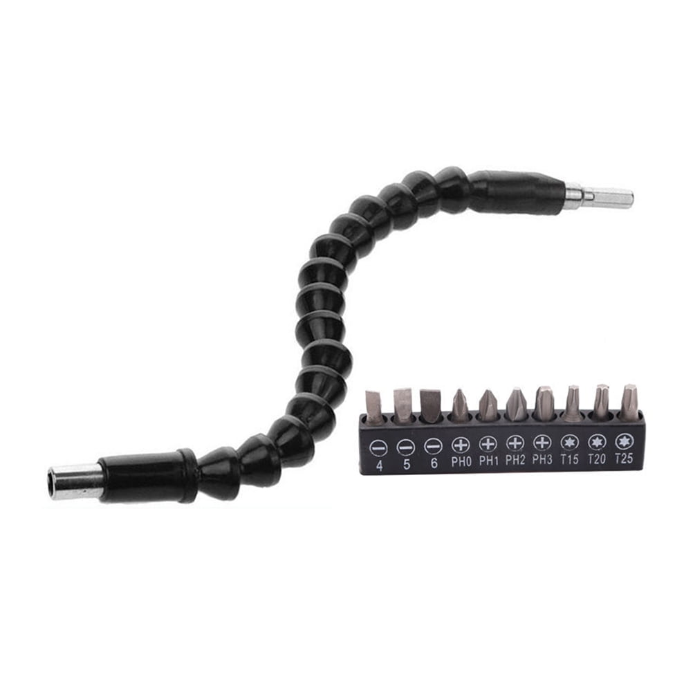 12pcs Screwdriver Bit Flexible Axle Electric Drill Adapter Screwdriver