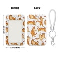 thumbnail image 2 of WIRESTER Slide-Open ID Badge Holder Keychain, Hard Plastic Card Case with Clear Window for ID, Credit Card, Bus Pass & Photo – Orange Tabby Cat Funny Playful Postures, 2 of 6