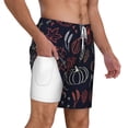 thumbnail image 3 of Goofa Thanksgiving Printed Men's Swim Trunks Board Shorts Quick Dry Mens Swimming Trunks with Compression Liner,Breathable Fit Hawaii Beach Shorts-Small, 3 of 9