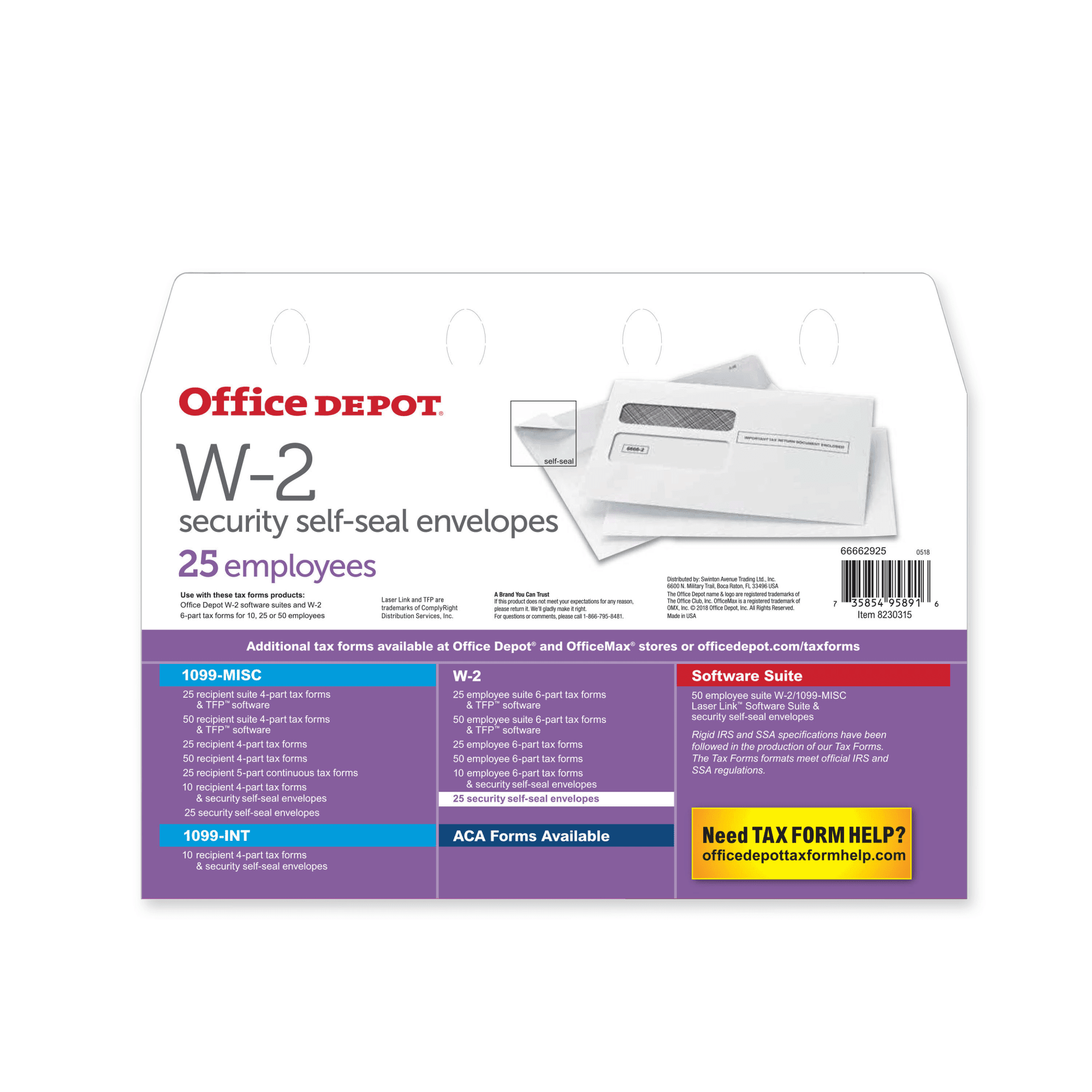 Checks 5 3/4 x 8 Envelopes for W-2/1099 Forms in 24 lb 50 Pack Financial Documents White White for Mailing Tax Forms 