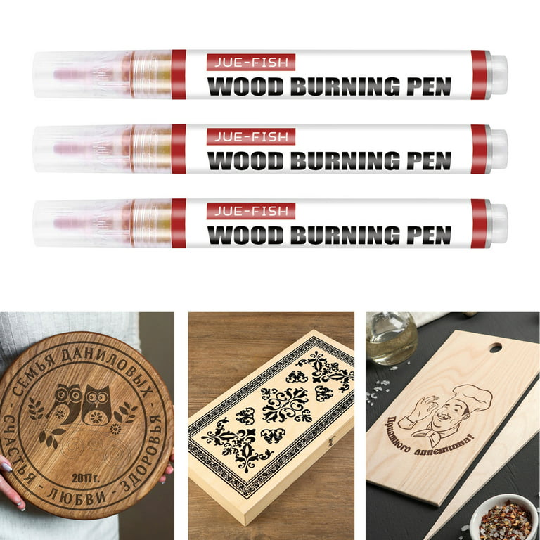 3pcs/box New Wooden Scorch Pyrography DIY Fine Tip Scorch Marker
