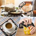 thumbnail image 4 of Pioneer Flower Kitchen Oven Mitt and Pot Holder Sets 4 Pcs for Baking, Cooking and Grilling, Heat Resistant Up To 392 °F, 4 of 7