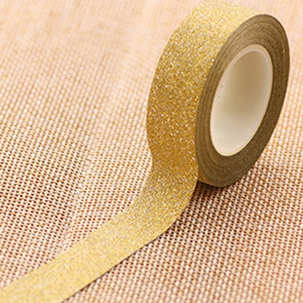 10m Glitter Washi Sticky Paper DIY Craft Decorative Masking Adhesive Tape 