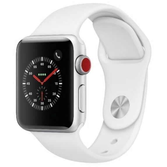 Restored Apple Watch Series 3 (GPS, 38mm) - Silver Case - White Sport Band (Refurbished)