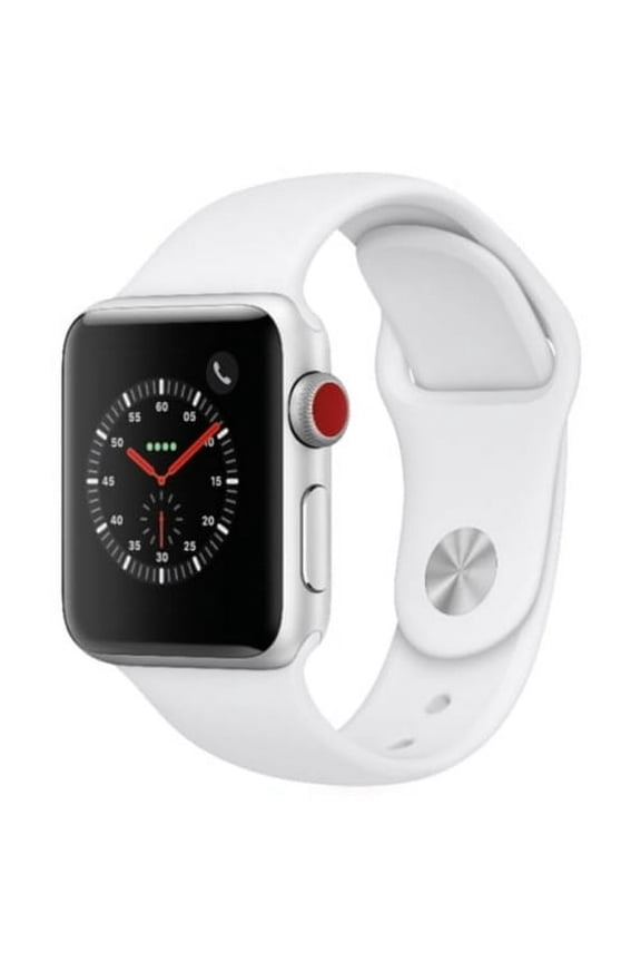 Restored Apple Watch Series 3 (GPS, 38mm) - Silver Case - White Sport Band (Refurbished)