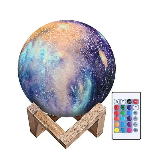 3d Moon Lamp, Led Night Light Touch Luna Lamp 16 Colors With Remote Control 15cm Moon Lamp Usb Rechargeable For Bedroom Living Room Cafe Birthday Chri