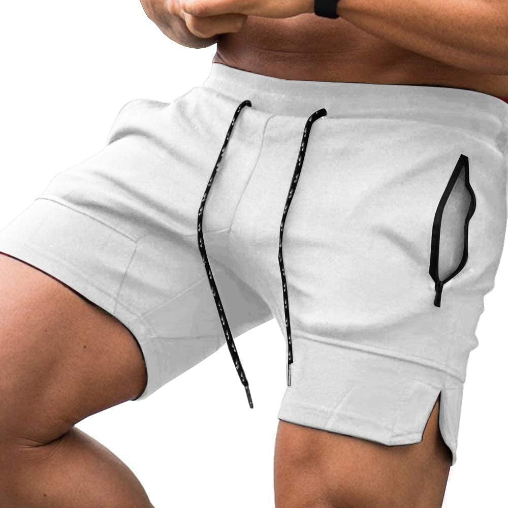 COOFANDY Mens Gym Workout Shorts Running Short Pants Fitted Training Bodybuilding Jogger with Zipper Pockets 