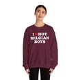 thumbnail image 4 of Belgian Belgium Wife Girlfriend Husband Sweatshirt Gifts Crew Neck Shirt, 4 of 7