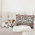 thumbnail image 4 of Ambesonne Retro Throw Pillow Cover 2 Pack, Vintage Cinema Movie Star, 16", Brown Ecru Grey, 4 of 7