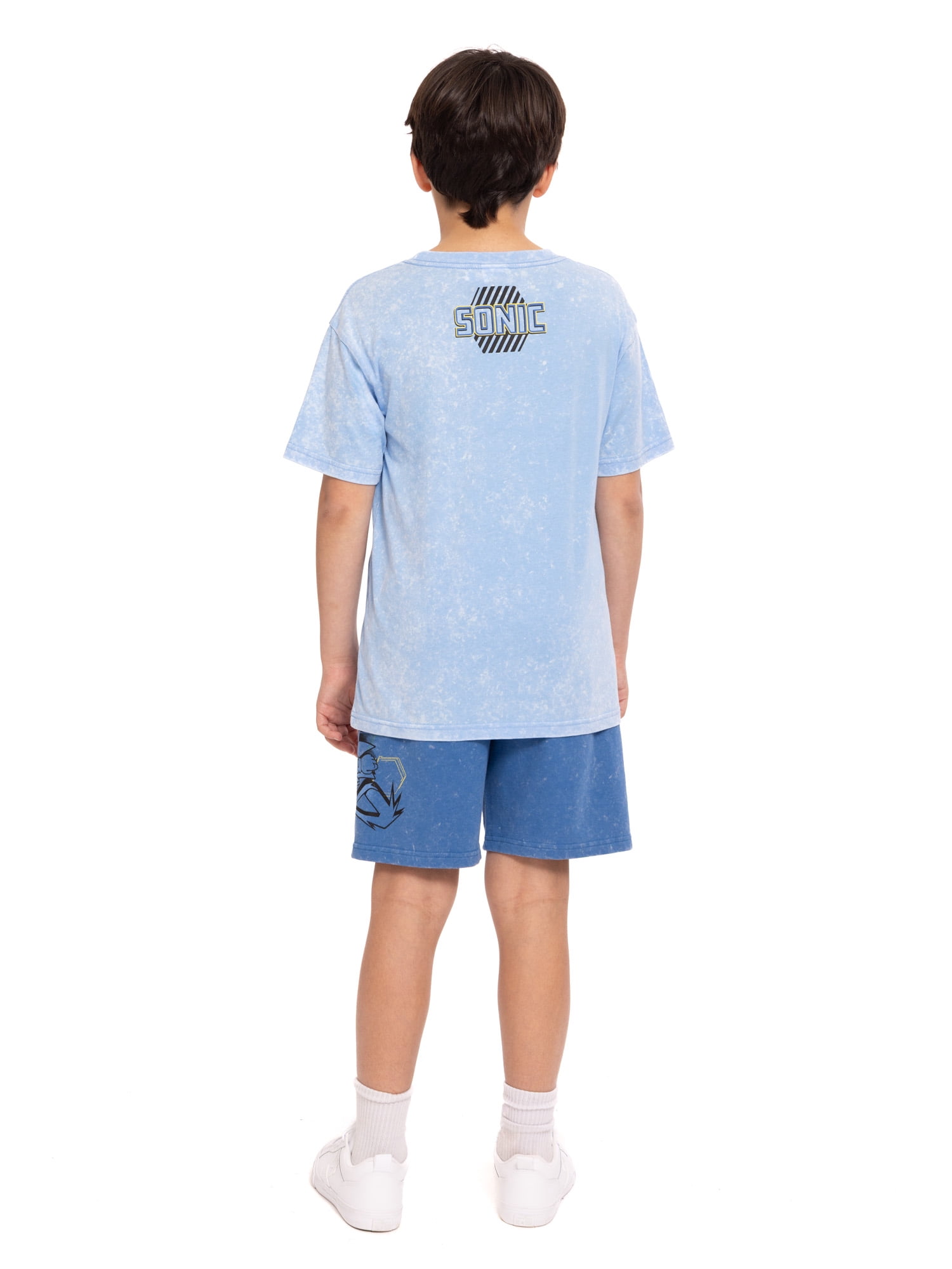 Sega Sonic the Hedgehog Boys Short Sleeve Graphic Tee and Short Set, 2 Piece, Sizes 4-16