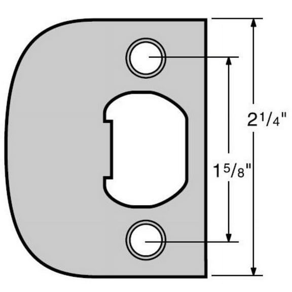 Kwikset 83437 Full Lip Square Corner Strike - Nickel