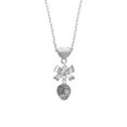thumbnail image 2 of Delight Jewelry Silvertone Volleyball Spinner Silver tone Bow Heart Necklace, 2 of 4
