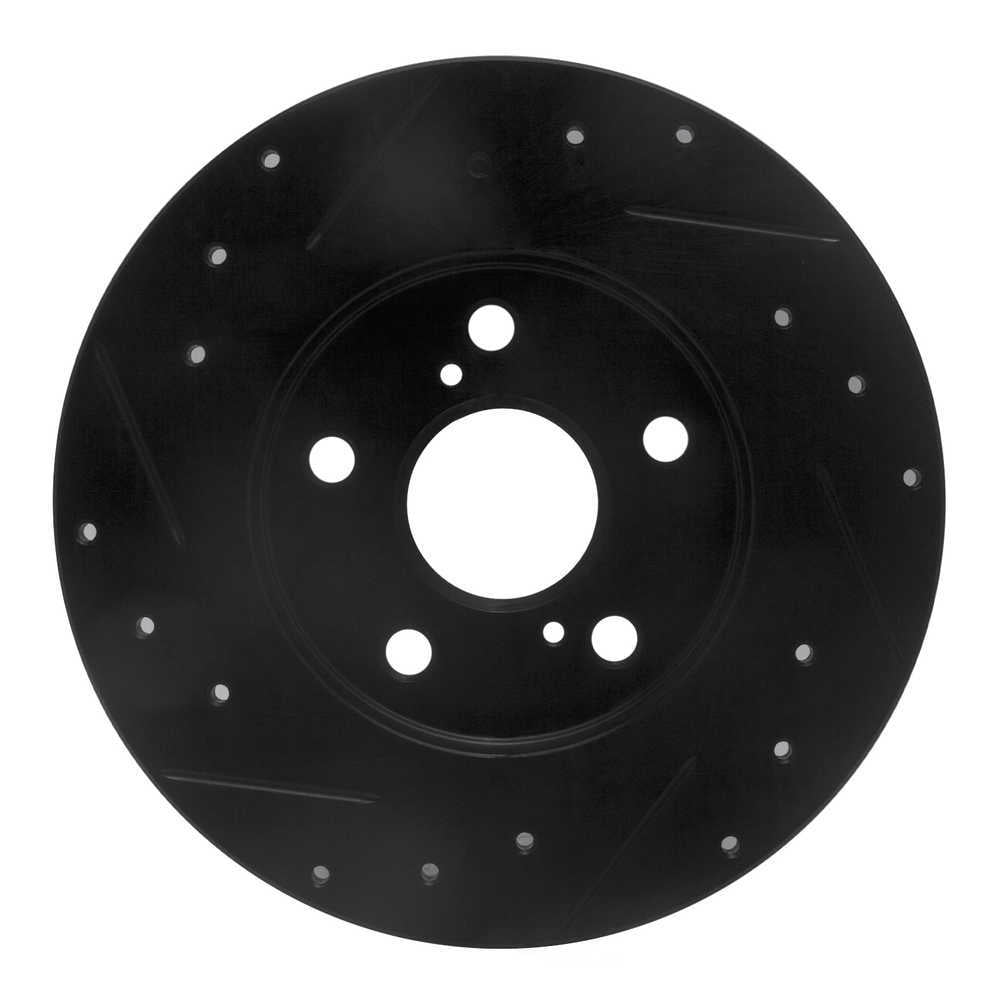 Dynamic Friction Company 633-76082R DFC Brake Rotor - Drilled And Slotted - Black