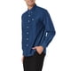 thumbnail image 4 of CAMISAS DE CUADRO DE MANGA LARGA DE AJUSTE REGULAR PARA HOMBRES CON BOLSILLOS AZUL S, 4 of 5