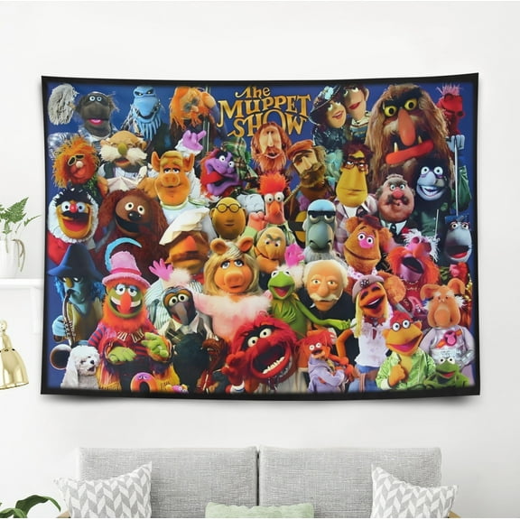 Tapestry for The Muppets wall hanging Bedroom Dorm Wall Art Funny Backgrounds Banner Party Poster Decorations Kids Girls Teens Gifts Funny 40×60 inch