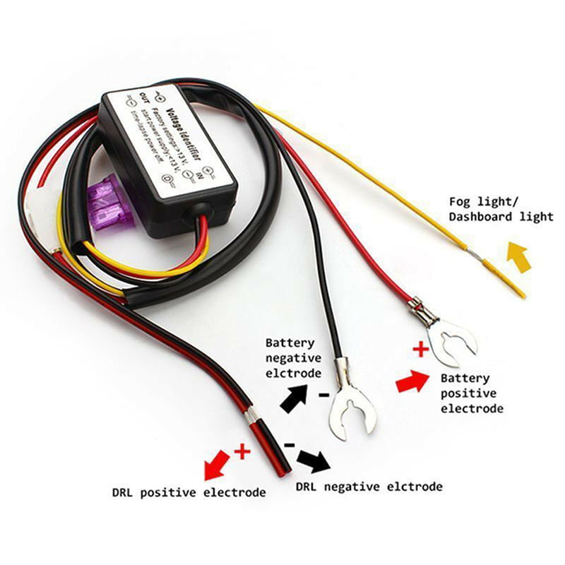 Car LED Daytime Running Light Automatic ON/OFF Controller Module DRL Relay CL NS
