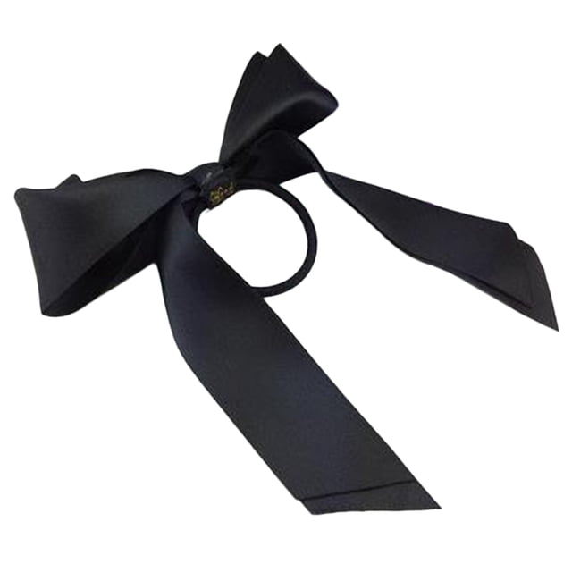 Cravate à Double Couche Ruban Arc Bande de Cheveux Porte-Queue de Cheval Accessoire de Cheveux pour les Filles
