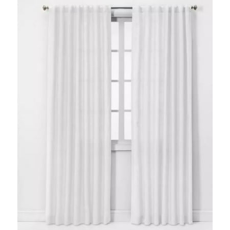 UPC 490680352092 product image for Threshold Linen Light Filter Curtain Panel 84 in L White | upcitemdb.com