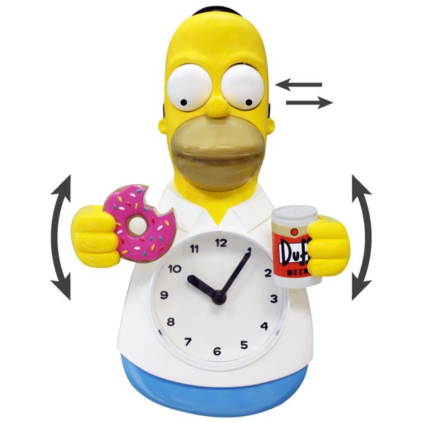The Simpsons Homer 3d Motion Wall Clock Walmart Com