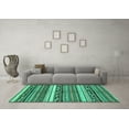 thumbnail image 3 of Ahgly Company Indoor Rectangle Abstract Turquoise Blue Modern Area Rugs, 8' x 10', 3 of 4
