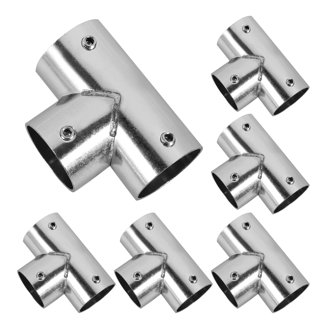 Eoere 8 Sets 90 Degree Pipe Connectors - Structural Metal Joint Clamps For 1-1/4" O.D. Round Tube, Fence, Furniture