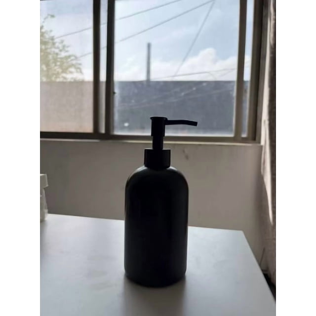 Botella dispensadora de vidrio con bomba a presión, ideal for uso doméstico y hotelero, perfecta for jabón de manos, gel de ducha, detergente for ropa y más, 1 ud.