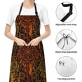 thumbnail image 6 of Lsque Orange Dreamcatcher Waterproof Apron Chef Aprons for Men Heavy Duty Chemical Work Apron Extra Long Grilling Aprons with Adjustable Bib Apron, 6 of 9