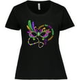 thumbnail image 3 of Inktastic Laissez Les Bon Temps Rouler Mardi Gras Mask Women's Plus Size T-Shirt, 3 of 5