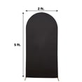 thumbnail image 3 of Efavormart 5ft Black Spandex Fit Round Top Backdrop Frame Stand Cover, 2-Sided Wedding Arch Cover, 3 of 11