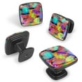 thumbnail image 2 of 4 Pcs Cabinet Handle Drawer Pulls Abstract Doodle Knobs with Screws Square Furniture Office Cabinet Knob Decoration, 2 of 7