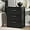 Black, variant on Nightstand with 3 Drawers, 24" Wide Farmhouse Bedside End Table, Rustic Wood Side Table Night Stand with Mental Handle, Tall Modern Small Dresser Chest of Drawers for Bedroom, Living Room, Dorm, Grey