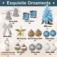 thumbnail image 3 of Topcobe 2 Ft Tabletop Mini Artificial Christmas Tree w/ Light & Xmas Ornaments for Desk Decor, Blue, 3 of 7