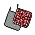 thumbnail image 2 of Caroline's Treasures CJ1073-OPTHD Letter O Football Red, Black and White Pair of Pot Holders, 7.5HX7.5W, multicolor, 2 of 2