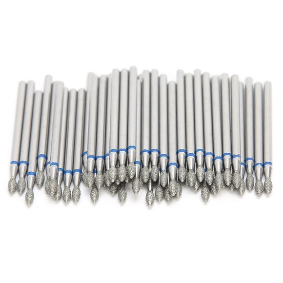 50 brocas para uñas, cabezal de pulido, accesorio de repuesto para manicura, M‑2,3 mm/0,09 pulgadas