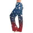 thumbnail image 2 of FrzhBrz 4th of July Women Funny Pajama Pants Stars Printed Comfy Wide Leg Trousers 250th Anniversary Comfortable Lounge Sleep Pj Pants, 2 of 7