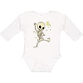 thumbnail image 3 of Inktastic Cute Dancing Skeleton Boys or Girls Long Sleeve Baby Bodysuit, 3 of 5