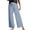 Sky Blue, variant on Women's New Thin Elastic Loose Large Size Korean Version of Everything Long Trousers Casual Trousers Haren, Black, L