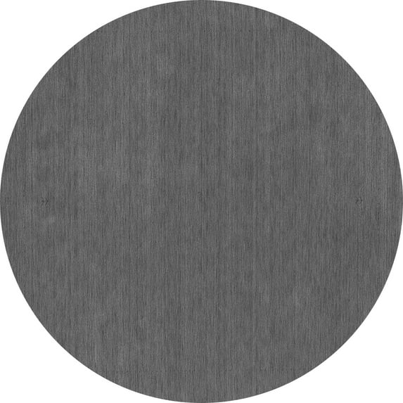 Ahgly Company Indoor Round Abstract Gray Contemporary Area Rugs, 3' Round