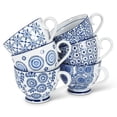 thumbnail image 2 of Abbott Collections AB-27-INDIGO-236 4.5 in. Assorted Patterned Cup, Blue & White - Set of 6, 2 of 2